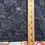 Feathers women’s size 3X lacy floral sheer pullover long sleeve grey top dressy Gray Photo 3