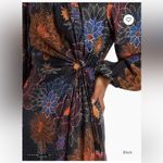 Farm Rio  NWT Sparkle Flowers Black Satin Mini Dress - small ($225) Photo 3