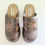 Lower East Side VTG Y2K  Brown Faux Leather Chunky Clogs Sz 7.5 Photo 3
