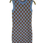 Willow & Wind Grid Plaid Dress XS Bodycon Cut Out Back Photo 0