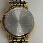 Bulova Caravelle 24mm gold silver tone Quartz watch white dial size 6.5” fresh battery Photo 5