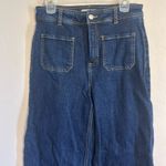 Oat New York ladies straight flare dark denim jeans size 29 spring prep Blue Photo 1