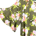 Matilda Jane  size‎ Medium green pink floral short sleeve top tee flutter sleeve Photo 2