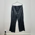 Pretty Little Thing  Plus Faux Leather Seam Detail Wide Leg Pants Photo 1