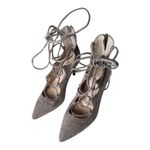 Vince Camuto  Barsha Suede Lace Up Taupe Heel Shoes Size 6.5M Photo 1