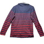 LL BEAN Soft Cotton Rugby Striped Henley Sweater 501241 Women’s Small Gray Photo 3