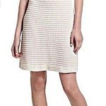 Anthropologie Sparrow Cream Gold Gilt Grid Sweater Dress Size Small Photo 1