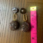 METALLIC TWO TONED PAPER CLIP CHAIN DROP EARRINGS Gray Photo 1