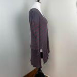 Free People Gray Sunset Park Waffle Thermal Long Sleeve Top Oversized Small Photo 4