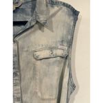 Calvin Klein Women’s Chambrey Acid Wash Sleevless Belted Dress Spring Summer L Photo 3