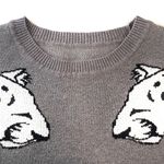 None Cheetah Women’s Cotton Crewneck Sweater Photo 2