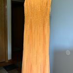 Orange Beaded Maxi Dress Size M Photo 0