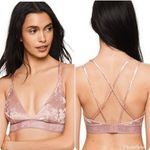 PINK - Victoria's Secret PINK Victoria’s Secret Unlined Pink Velvet Triangle Bralette Photo 1