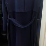 Badgley Mischka  Wool Navy Belted Trench Coat Photo 10