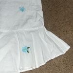 Andie x Fanm Mon The Serik Mini Dress Linen Embroidered Floral White Medium Photo 7