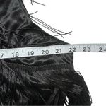 Vintage 90's Jerry Beck Black Tiered Fringe Sleeveless Flapper Dress sz 1x Photo 5
