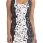 Guess  Black White Lace Bodycon Mini Dress‎ Sleeveless Short Sexy Fitted Size 0 Photo 0