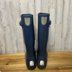 Hunter  Women's Original Tall Rain‎ Boots Navy Blue Size 5 Photo 4