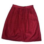 Hutch ‎ red textured with red flowers full skirt 10 Photo 3