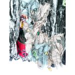 Alberto Makali L Blazer crushed green velvet jacket patches charms Victorian Photo 4