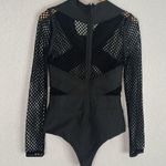Wow Couture Black Net Bodysuit Long Sleeve Sexy Mesh Bondage Dominant Clubbing Photo 4
