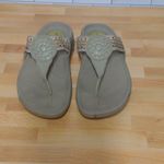 Skechers Natural Cali Tone Ups Sandals Flip Flops Boho Toe Post Thong - Size 9 Photo 5