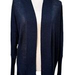 Nordstrom Trouve Navy Linen Open Cardigan with Tie Back - XS/S Photo 0