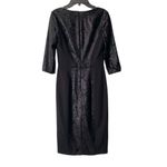 Black Halo  Crushed Velvet Square Neck NWTs size 2 Sheath Straight Dress Photo 6