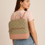 Betsey Johnson Y2K Quilted Heart Pink Stripe Backpack Luv Betsey by  Photo 1