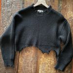 Wild Honey Distressed Cropped Sweater Photo 3