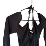 frame denim Frame Strappy Knit Top in Noir Photo 2