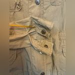 Loft  Lightweight Cinch Waist Military Utility Olive Green Jacket Medium Photo 4