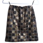 Romeo + Juliet Couture  Black And Gold Metallic Sequin Mini Skirt Party Size XS Photo 1