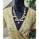 BB Dakota Steve Madden Yellow Polyester V-Neck Short Sleeve Knee Length Dress S Photo 1