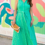 Lilly Pulitzer  Chrisella Midi Shirtdress Beach Paradise Eyelet Womens Size 10 Photo 0