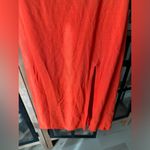 SNDYS serena linen midi dress slit tangerine strapless maxi bodycon wedding Orange Photo 4