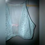 Victoria's Secret Victoria’s Secret women’s‎ light blue Lace Bralette high neck size large Photo 2