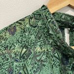 Lucky Brand Blouse 2X Green Paisley Ruffle Sleeve Boho Peasant Top Flowy Photo 5