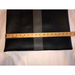 Vince Camuto Vegan Leather Luck Tote Bag Black Gray Shoulder Carry All Work Photo 3