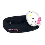 Sanrio HELLO KITTY Face Slip On Slippers L 9-10 Black Comfort Cozy Winter Fall Photo 3
