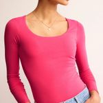 Boden Double Layer Scoop Long Sleeve Top Pink Size 6 Photo 13
