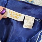 Victoria's Secret Vintage 80s Victoria’s Secret Royal Blue Floral Satin Flared Slip Dress Photo 8