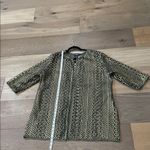 Chico's Travelers Cardigan, Sleeveless Top, Pants Size 3 - Green - 3 Piece Set Photo 10