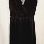 Victoria's Secret VS Satin Lace Faux Wrap Black Dress Size Small Photo 0