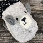 Cuddl Duds  2 Pair Black & White Sherpa Lined Critter Socks NEW 4-10 Photo 1