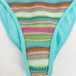 NWT Seamoly Womens Colorblock Striped Crochet Bikini Swim Bottoms Size XS Blue Photo 1