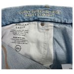 American Eagle New Jeans Womens 20 35W Blue Curvy Baggy Straight High Rise Boho Photo 9