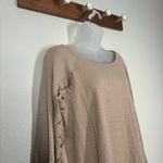 Almost Famous Tan Boho Textured Long Sleeve Size XLarge Photo 2