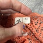 Other Follows Orange Coral Pink Crochet Fringe Tank Top; Medium Women's Photo 2