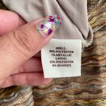 Rebecca Moses Women Sleeveless V-Neck Metallic Gold Knit Long Dress Lined Large Photo 10